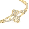 Rack Plating Brass Micro Pave Clear Cubic Zirconia Link Chain Bracelets BJEW-Z069-02G-02-2