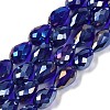 Transparent Electroplate Glass Beads Strands X-EGLA-N013-T10mm-B07-1