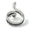 Snake Alloy Wrap Open Cuff Rings RJEW-K275-81AS-3