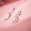 Cubic Zirconia Snake Hinged Hoop Earrings JE995A-5