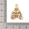 Brass Micro Pave Cubic Zirconia Pendants ZIRC-P121-01G-M-3