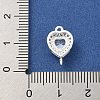 Brass Pave Cubic Zirconia Connector Charms KK-Z072-06S-02-3