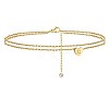 Heart Brass with Crystal Rhinestone Anklets FS-WGC43DA-20-1