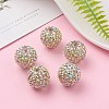 Chunky Resin Rhinestone Bubblegum Ball Beads RESI-A001-1-6