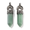 Natural Green Aventurine Pointed Big Pendants G-Q163-02AS-02-1