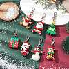 10Pcs 10 Styles Christmas Theme PVC Plastic Pendant Decorations HJEW-JM02316-2