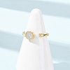 Brass Micro Pave Cubic Zirconia Cuff Rings for Women RJEW-K309-39E-G-2