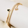 304 Stainless Steel Hinged Bangles for Women BJEW-D408-17G-1