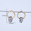 Two Tone Brass Twisted Hoop Earrings CZ4094-4