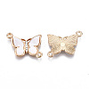 Eco-Friendly Alloy Micro Pave Clear Cubic Zirconia Links Connectors ENAM-Q437-058E-NR-2