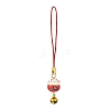 Handmade Printed Porcelain Beads Pendant Decorations HJEW-JM04047-4