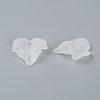 Transparent Frosted Acrylic Leaf Pendants X-PAF002Y-14-2