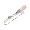 Natural Rose Quartz Pointed Dowsing Pendulums PALLOY-JF01983-01-3