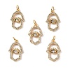 Brass Micro Pave Cubic Zirconia Pendants KK-E068-VF322-4