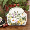 DIY Kiss Lock Bag with Flower Embroidery Kit for Beginners PW-WG79209-02-1