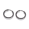 304 Stainless Steel Huggie Hoop Earrings LS-EJEW-F111A-20mm-B-1