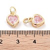 Brass Micro Pave Cubic Zirconia Pendants KK-P271-02G-A-3