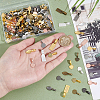 166Pcs 21 Styles Tibetan Style Alloy Glue-On Flat Pad Pendant Bails FIND-GA0005-26-3