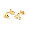 304 Stainless Steel Tiny Triangle Stud Earrings with 316 Stainless Steel Pins for Women EJEW-J043-07G-1