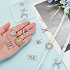 12Pcs 6 Styles Brass with Alloy Rhinestone Shoe Decoration FIND-HY0003-66-3
