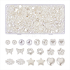 Biyun 500Pcs 10 Style ABS Plastic Imitation Pearl Beads KY-BY0001-02-35