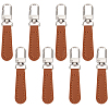 8Pcs PU Leather Zipper Pulls for Handbags Luggage and Jacket FIND-CL0002-09A-1