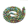Baking Painted Glass Beads Strands X-DGLA-S115-8mm-S36-2
