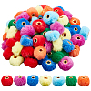 84Pcs 7 Colors Imitation Rabbit Hair European Beads FIND-PH0027-67-1
