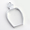 Rack Plating Alloy Bottle Open Back Bezel Pendants PALLOY-S047-31D-FF-2
