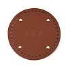PU Leather Flat Round Bag Bottom FIND-WH0056-07J-1