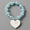 Cute Plastic Charm Stretch Bracelet with Round Beaded for Women BJEW-TAC0009-02A-3