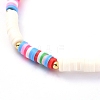 Handmade Polymer Clay Heishi Bead Stretch Bracelets BJEW-JB05078-01-4