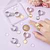 DIY Blank Dome Charm Cuff Ring Making Kit RJEW-AB00005-4