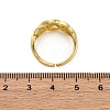 Brass Micro Pave Clear Cubic Zirconia Cuff Finger Rings RJEW-G337-30G-5