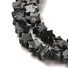 Natural Snowflake Obsidian Beads Strands G-G085-B37-01-3