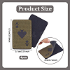 4Pcs Ace of Spades Playing Card Reflective Nylon and Polyester Hook and Loop Tapes AJEW-GA0009-03A-2