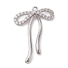 Rack Plating Brass Micro Pave Clear Cubic Zirconia Pendants LS-KK-H463-12P-1