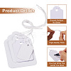 1100Pcs 4 Styles Paper Blank Price Tags with Cotton Rope CDIS-PJ0001-02-4