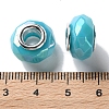 Opaque Brass Cores Acrylic European Beads OACR-M024-03S-01-3