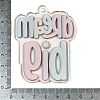 Transparent Printed Acrylic Pendants OACR-E043-10A-3