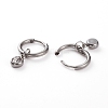 304 Stainless Steel Huggie Hoop Earrings EJEW-JE04449-2
