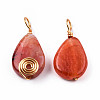 Natural Agate Pendants G-N326-137-02-1