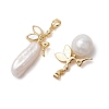 Natural Baroque Keshi Pearl Pendants PALLOY-JF05220-2