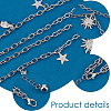 Alloy Moon Sun Star Double Layer Tassel Waist Chains AJEW-GF0013-25P-6