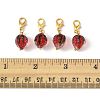 4Pcs Handmade Lampwork Strawberry Pendant Decorations HJEW-FS00041-02-5