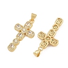 Brass Micro Pave Cubic Zirconia Pendants CU-CBADC6C-12G-02-2