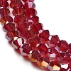 Transparent Electroplate Glass Beads Strands LS-GLAA-F029-4mm-A27-3