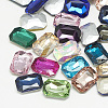 Pointed Back Glass Rhinestone Cabochons X-RGLA-T079-13x18mm-1