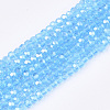 Electroplate Glass Beads Strands EGLA-T013-04C-1
