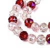 Electroplate Transparent Glass Beads Strands EGLA-Q135-8MM-C11-4